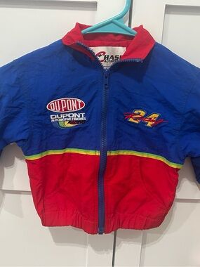 Chase Authentics Blue & Red Kids Racing Jacket with Colorful Patches